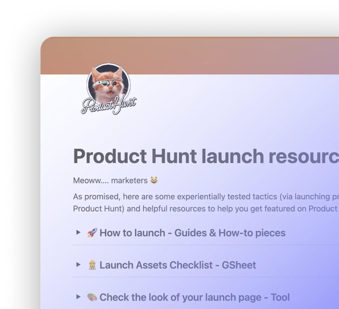 product hunt launch image