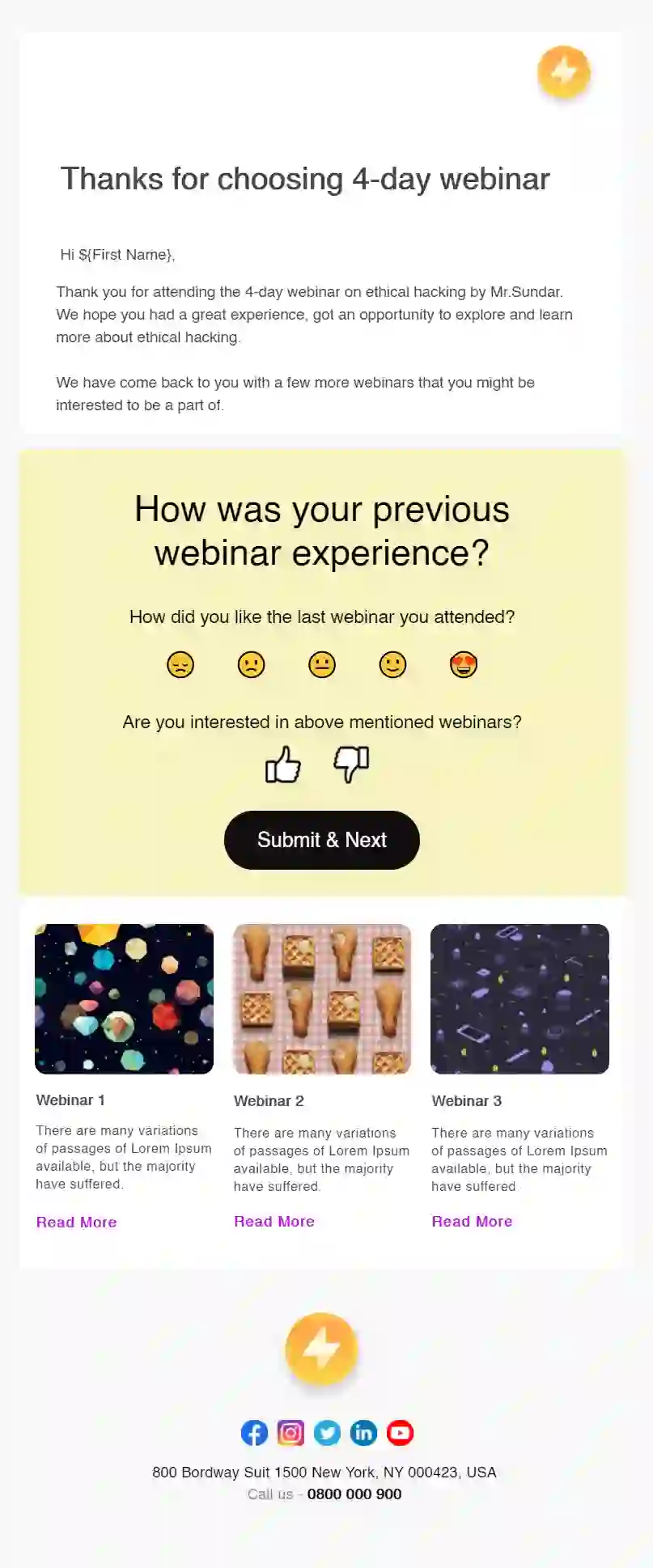 Free Webinar Follow Up Email Template
