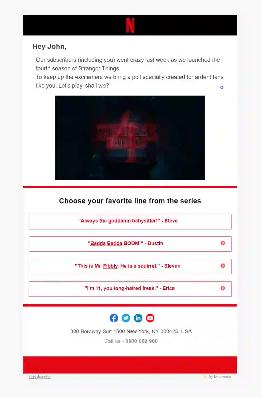 Free Opinion Polls Email Template