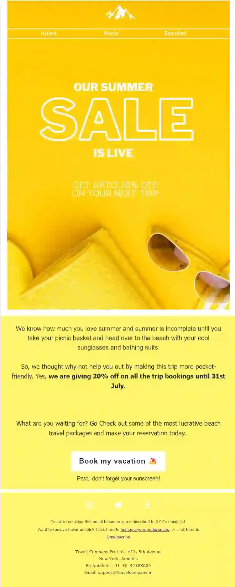 Free Seasonal Offer Email Template